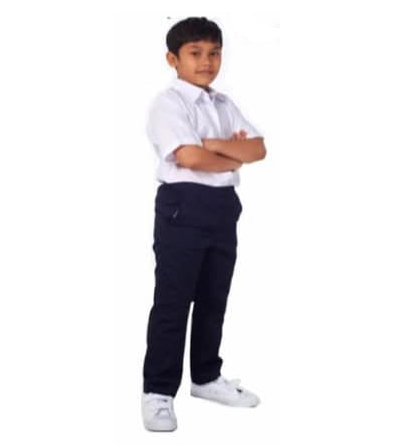 Uniform Sekolah Rendah Lelaki (Primary School Boys Uniform) White Shirt (Hard Collar) – CP001 Size 12